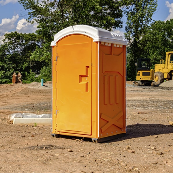 can i customize the exterior of the portable restrooms with my event logo or branding in Buck Grove